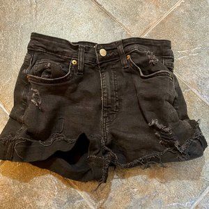 H&M black jean shorts, women's US size 6